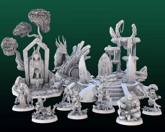 Forest Druid Miniatures - High Detail Resin 3D Printed Miniatures