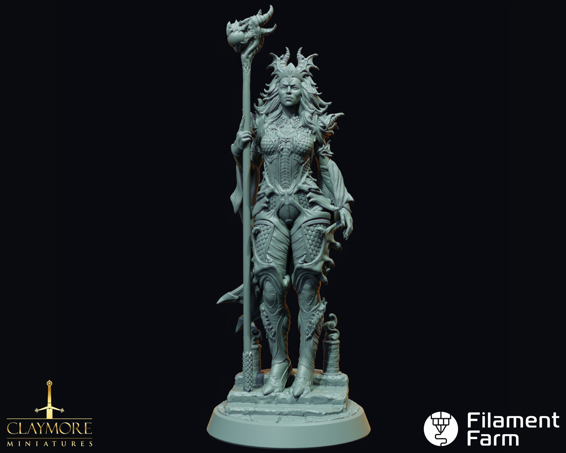 Dragon Queen - Calling of the Dragon Queen - Highly Detailed Resin 3D Printed Miniature