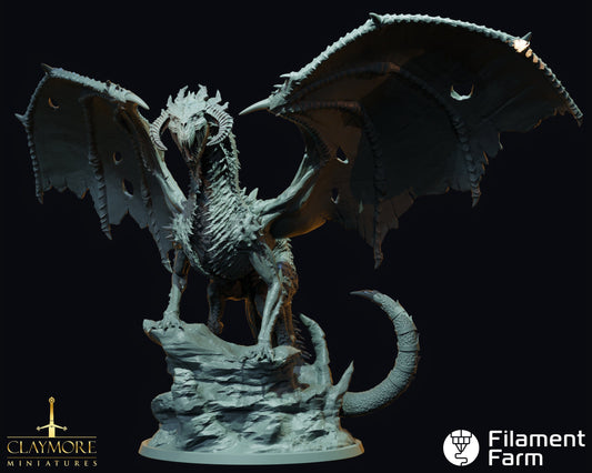 Undead Dragon - Calling of the Dragon Queen - Highly Detailed Resin 3D Printed Miniature