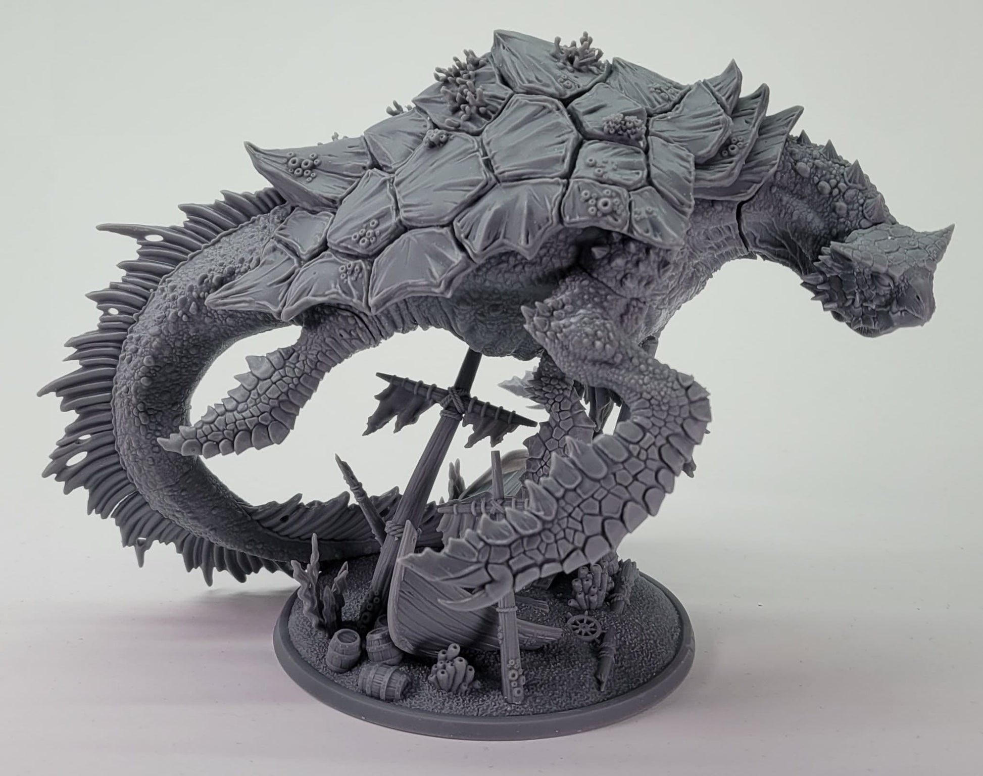 Dragon Turtle - Highly Detailed Resin 3D Printed Miniature