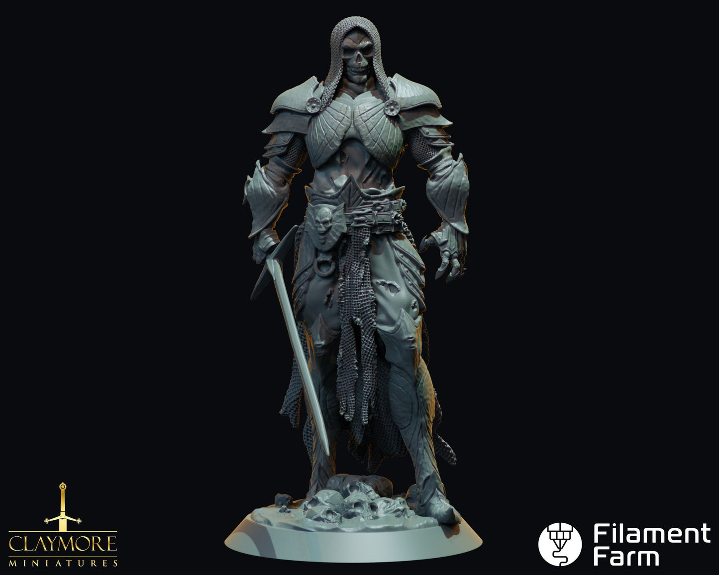 Death Knight - The Abyss Gazes Also - Highly Detailed Resin 3D Printed Miniature