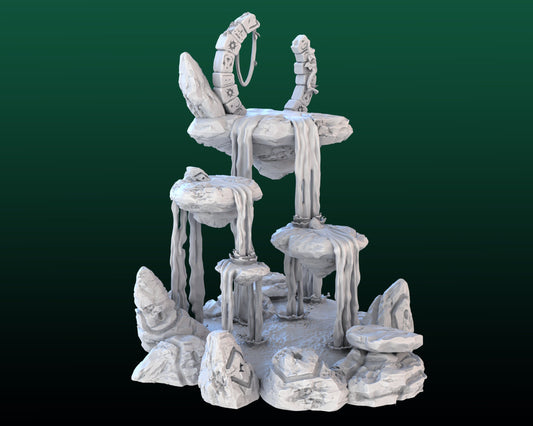 Forest Druid Floating Islands - High Detail Resin 3D Printed Miniature Terrain