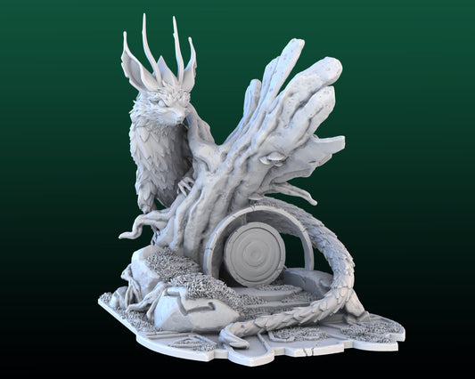 Forest Druid Portal and Protector - High Detail Resin 3D Printed Miniature Terrain