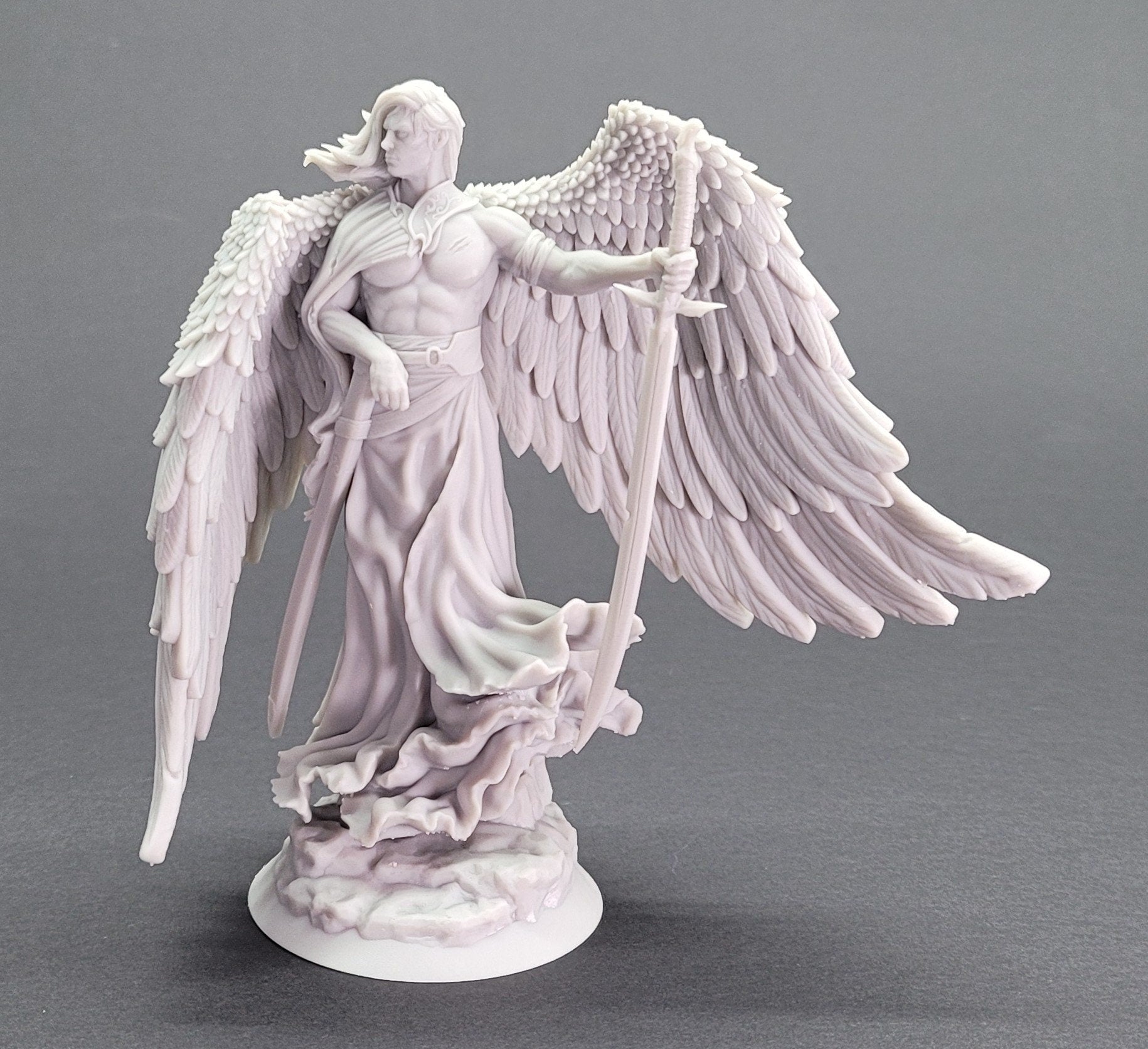 Fallen Angel - The Abyss Gazes Also - Highly Detailed Resin 3D Printed Miniature