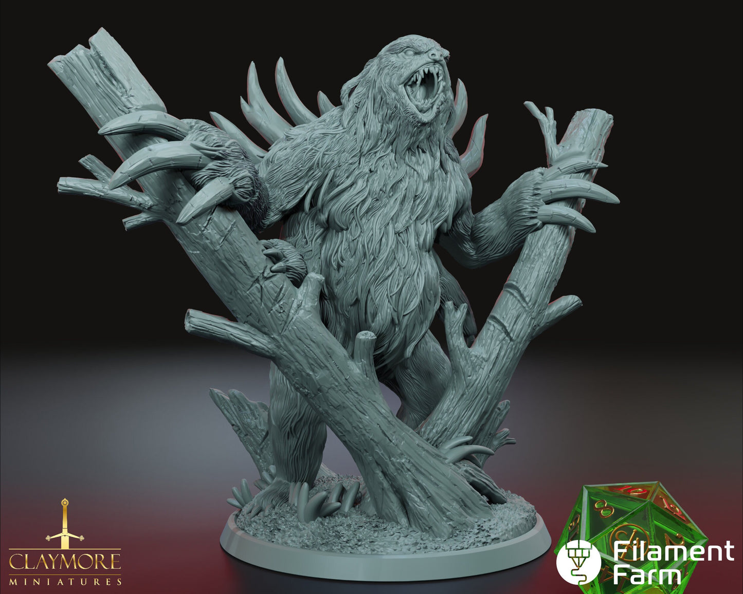Sloth Terror - The Lost Expedition - Highly Detailed Resin 3D Printed Miniature