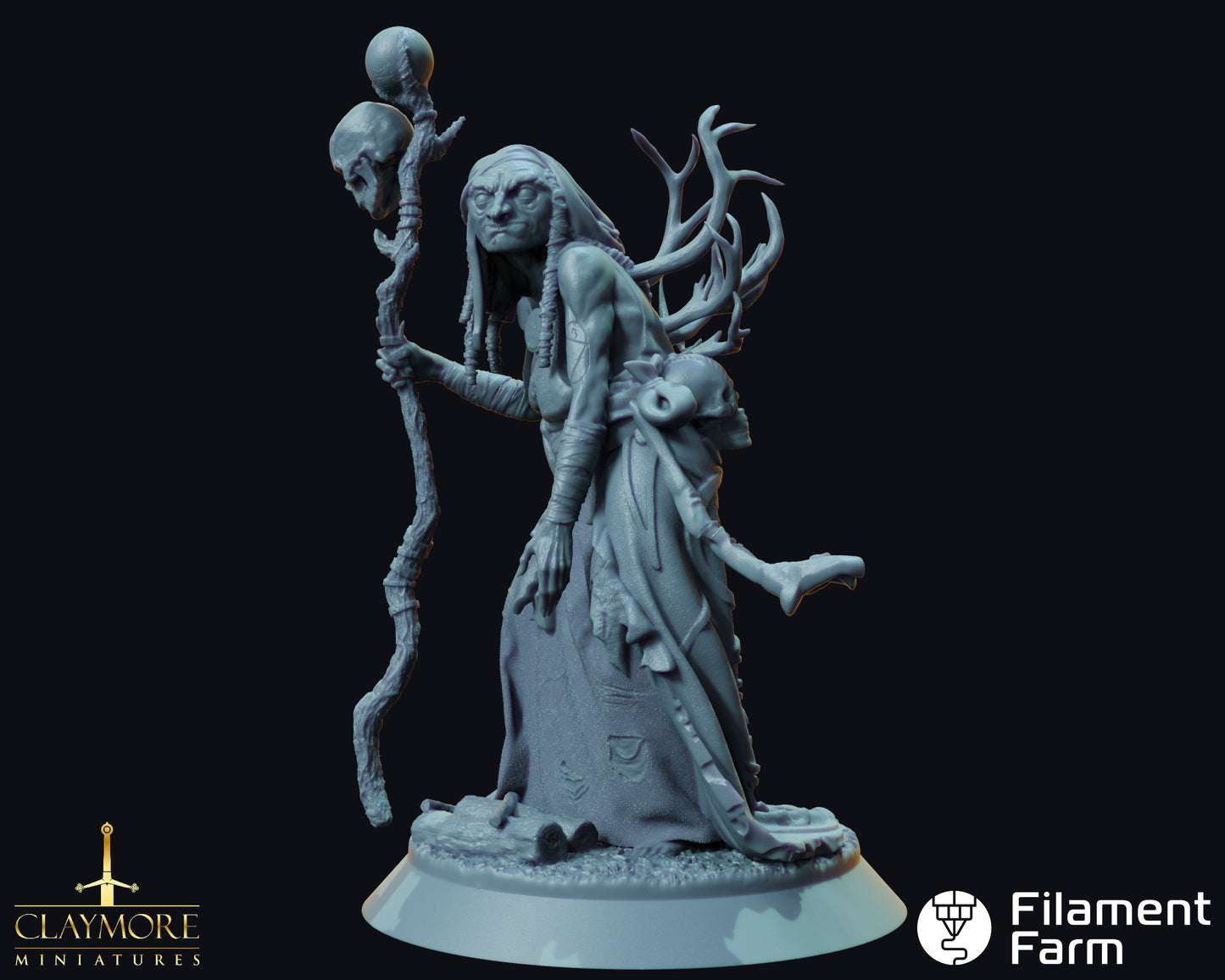 Forest Hag - Whispers in the Swamp - Highly Detailed Resin 8k 3D Printed Miniature