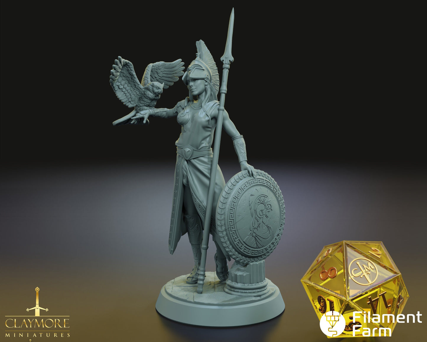 Eudora, The Shieldmaiden, Human Female Warrior - Heroes Above, Hades Below - Highly Detailed Resin 3D Printed Miniature
