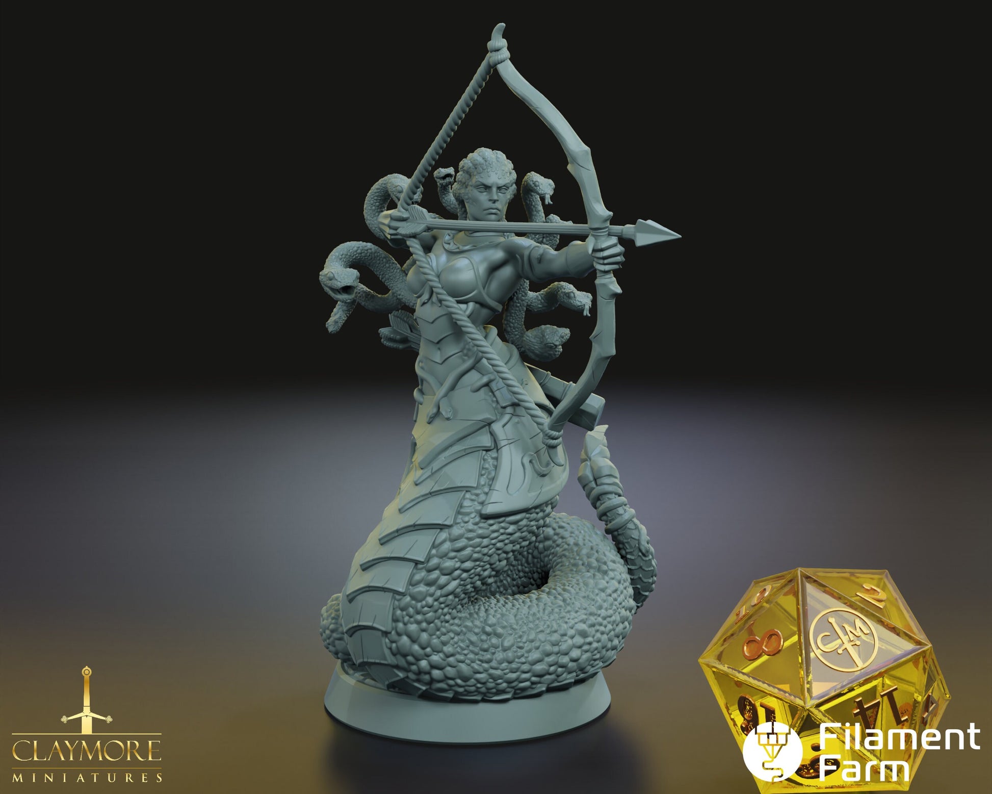 Medusa - Heroes Above, Hades Below - Highly Detailed Resin 3D Printed Miniature