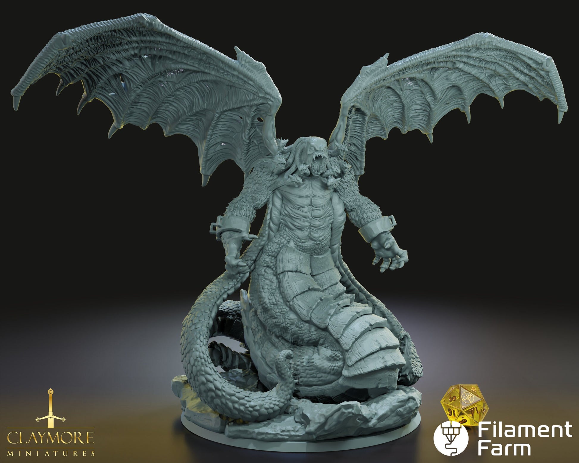 Typhon, Father of Monsters - Heroes Above, Hades Below - Highly Detailed Resin 3D Printed Miniature
