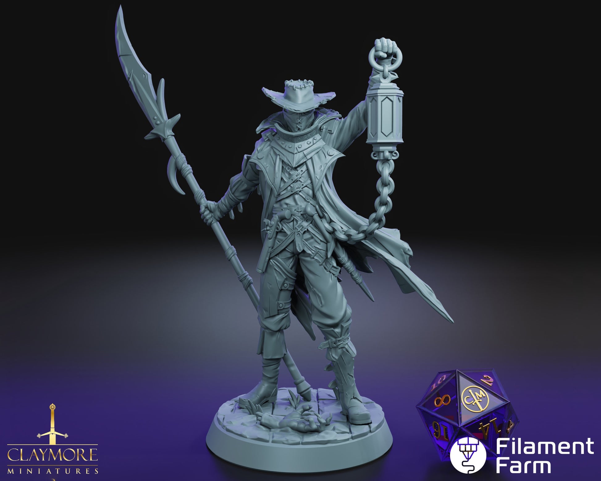 Darius Thorne, Fighter/Hunter - Ascent Into Madness - Highly Detailed Resin 3D Printed Miniature