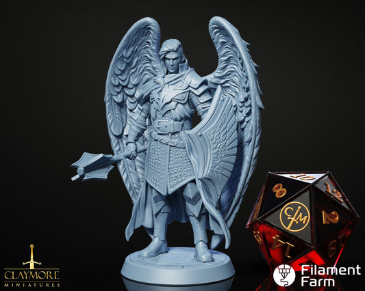 Valamyr Urth, Aasimar Cleric/Paladin - The Archlich's Academy - Highly Detailed Resin 8k 3D Printed Miniature