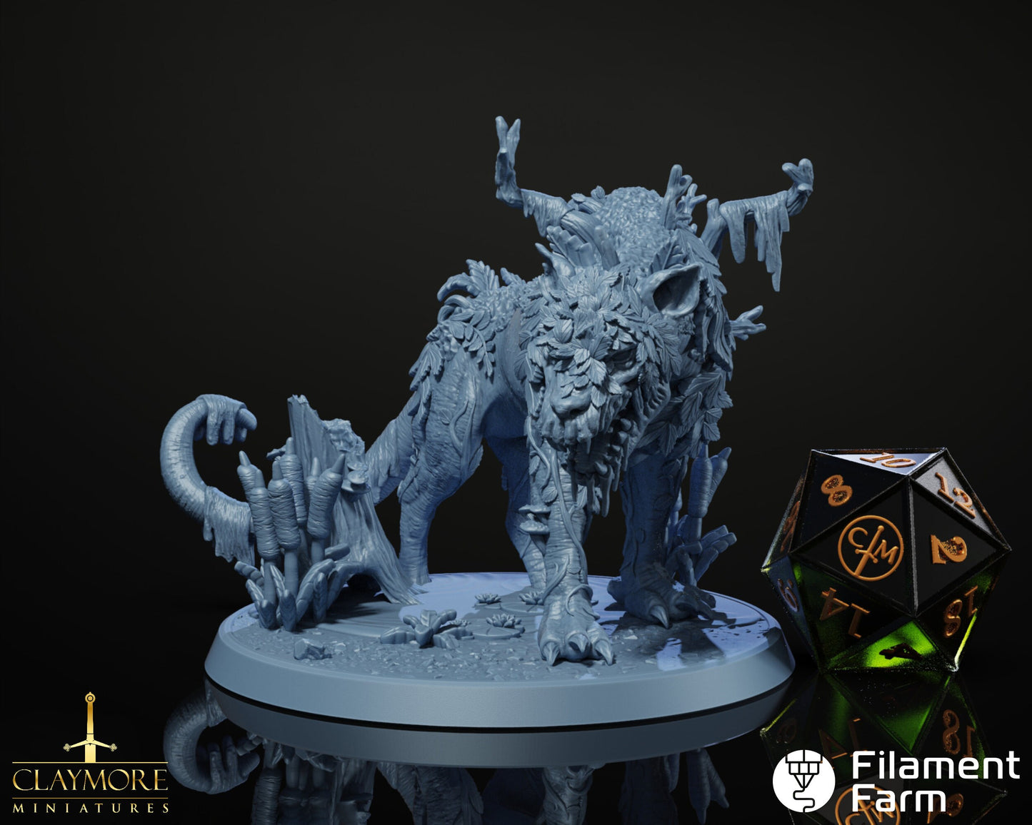 Swamp Canid - Return to the Whispering Swamps - Highly Detailed Resin 8k 3D Printed Miniature