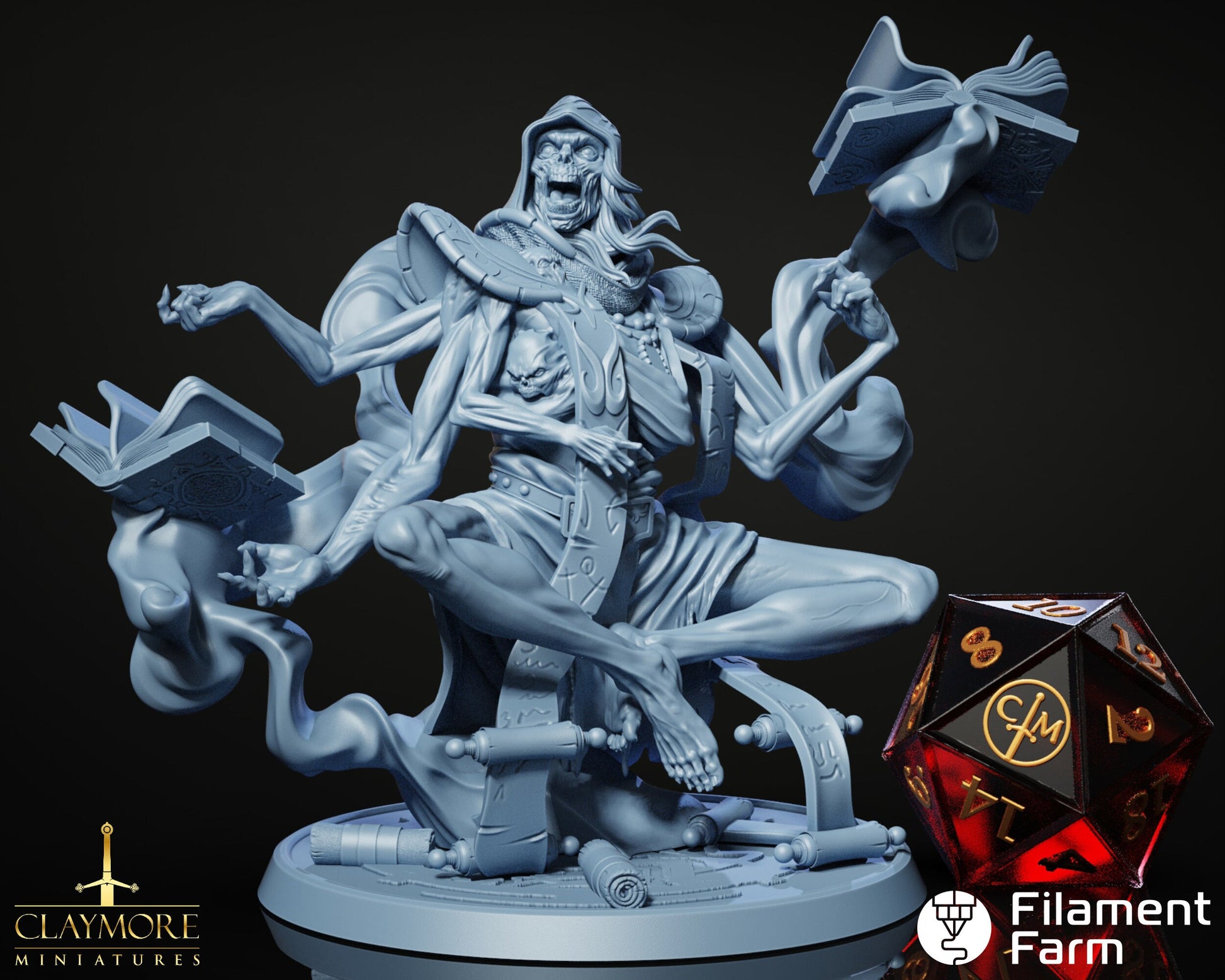 Faustus Baelgrim, Jailer of the Dead - The Archlich's Academy - Highly Detailed Resin 8k 3D Printed Miniature