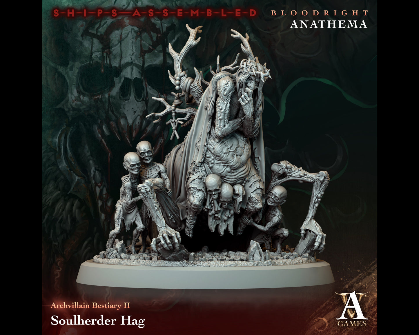 Soulherder Hag - Bloodright Anathema - Highly Detailed Resin 8k 3D Printed Miniature