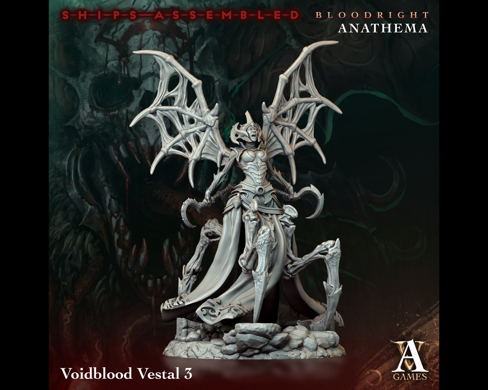 Vestial 3 - Bloodright Anathema - Highly Detailed Resin 8k 3D Printed Miniature