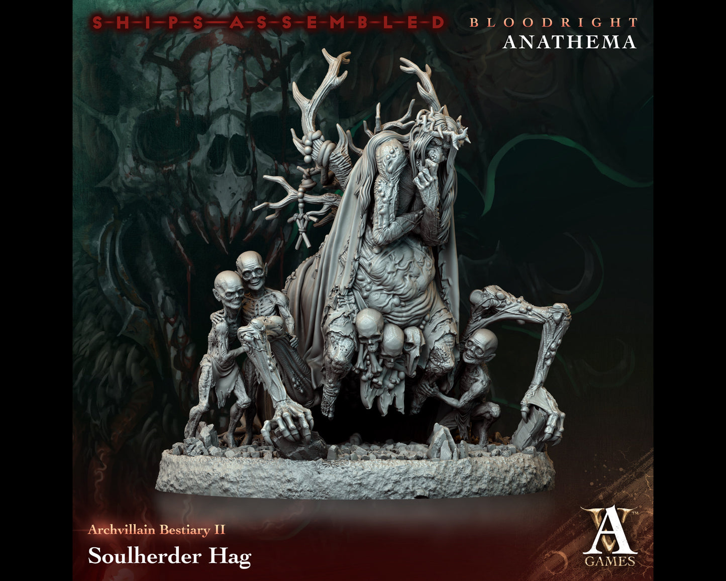Soulherder Hag - Bloodright Anathema - Highly Detailed Resin 8k 3D Printed Miniature