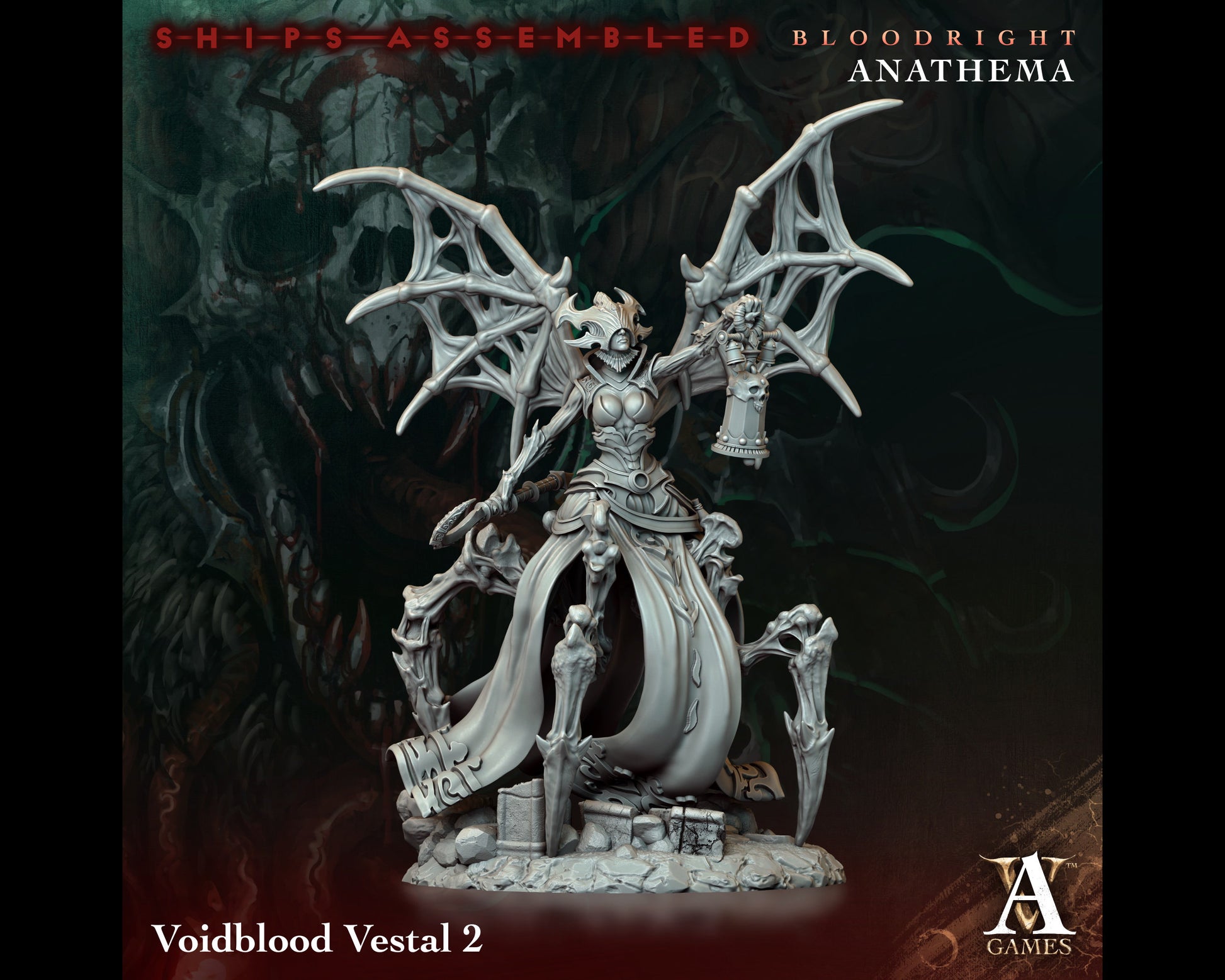 Vestial 2 - Bloodright Anathema - Highly Detailed Resin 8k 3D Printed Miniature