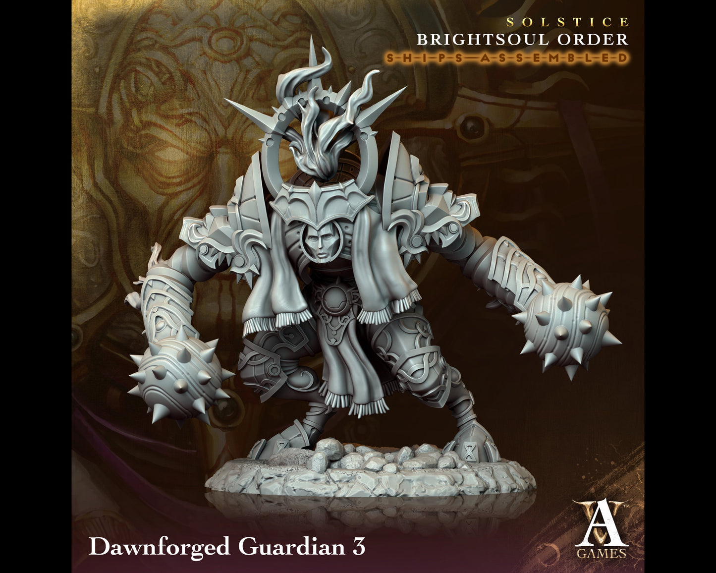 Dawnforged Guardian 3 - Brightsoul Order - Highly Detailed Resin 8k 3D Printed Miniature