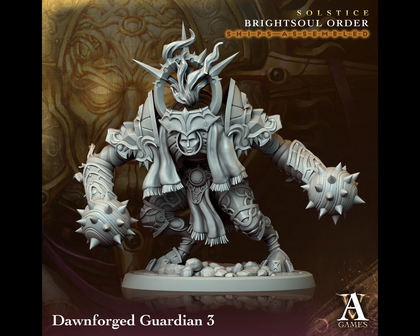 Dawnforged Guardian 3 - Brightsoul Order - Highly Detailed Resin 8k 3D Printed Miniature