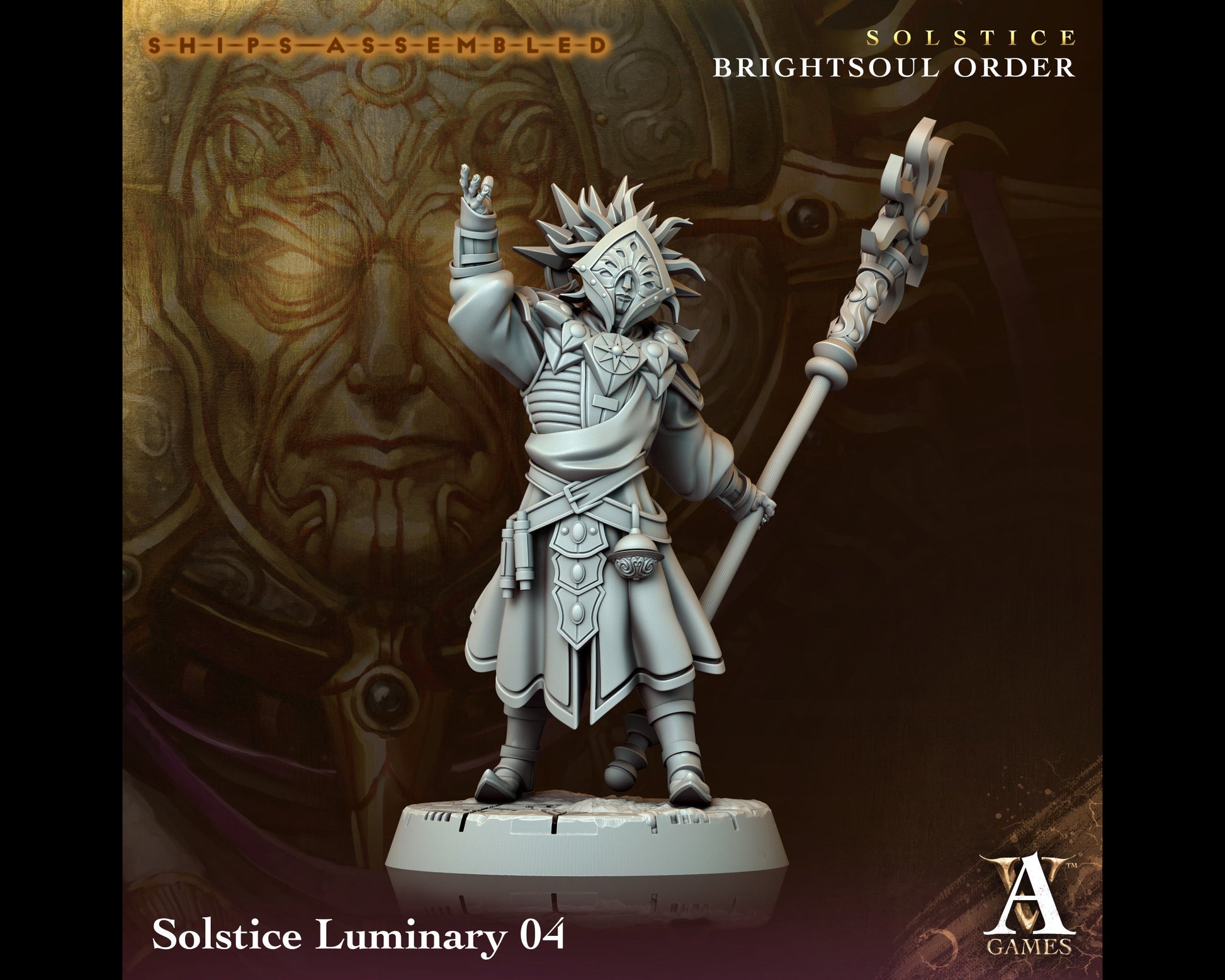 Solstice Luminary 4 - Brightsoul Order - Highly Detailed Resin 8k 3D Printed Miniature