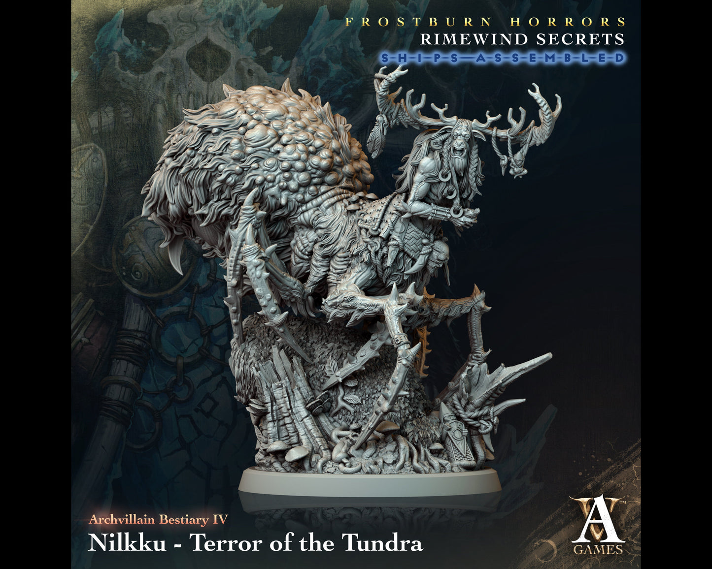Nilkku, Terror of the Tundra - Rimewind Secrets - Highly Detailed Resin 8k 3D Printed Miniature