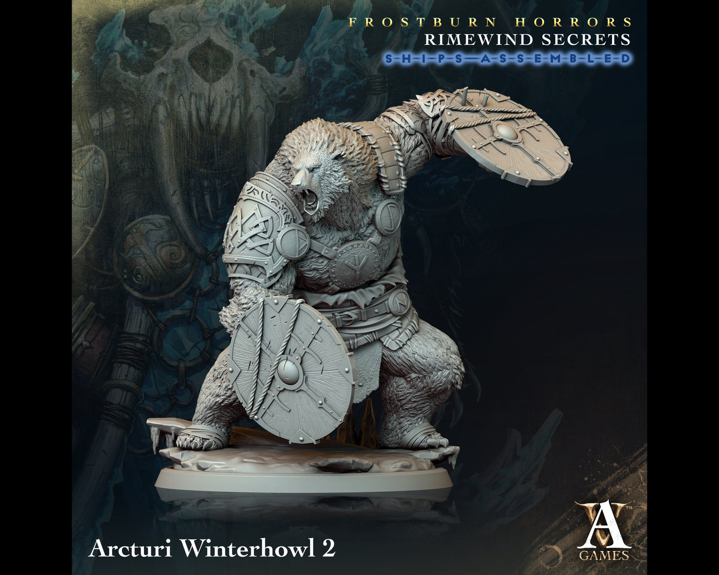 Arcturi Winterhowl 2 - Rimewind Secrets - Highly Detailed Resin 8k 3D Printed Miniature
