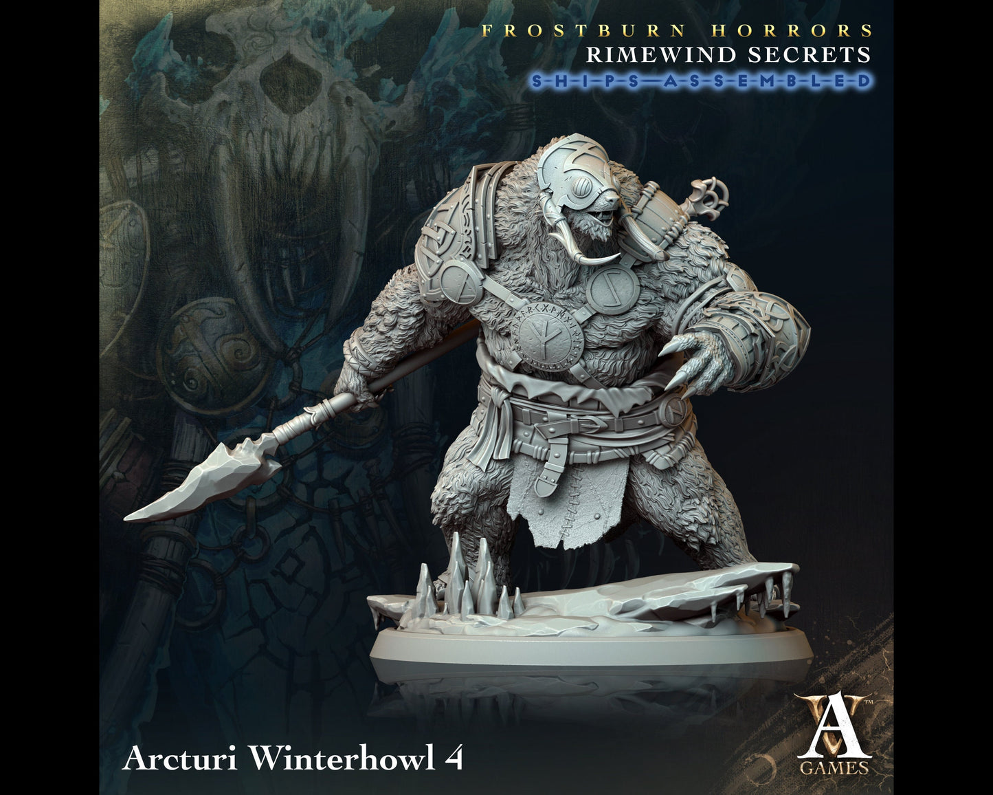 Arcturi Winterhowl 4 - Rimewind Secrets - Highly Detailed Resin 8k 3D Printed Miniature