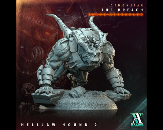 Helljaw Hound 2 - Demonstar: The Breach - Highly Detailed Resin 8k 3D Printed Miniature