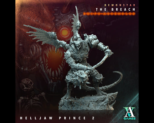 Helljaw Prince 2 - Demonstar: The Breach - Highly Detailed Resin 8k 3D Printed Miniature