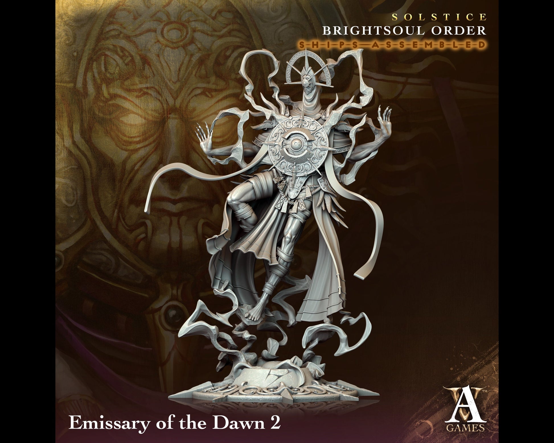 Emissary of the Dawn 2 - Brightsoul Order - Highly Detailed Resin 8k 3D Printed Miniature