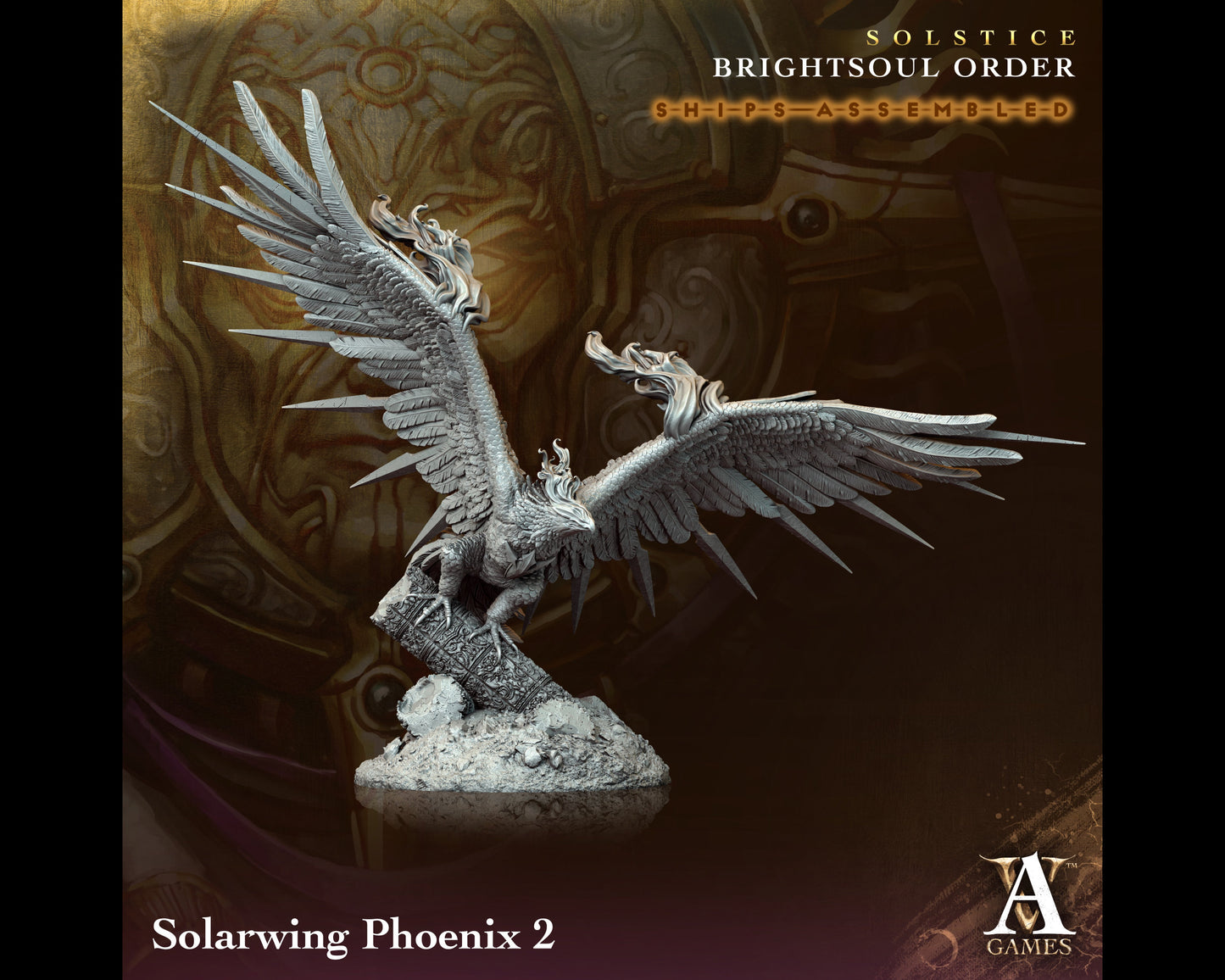 Solarwing Phoenix 2 - Brightsoul Order - Highly Detailed Resin 8k 3D Printed Miniature