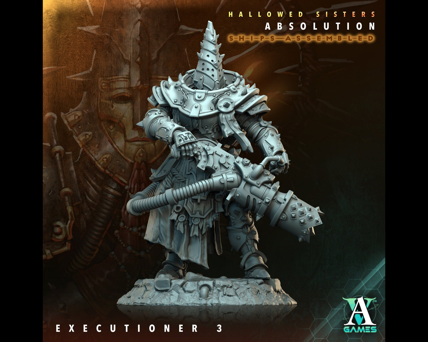 Executioner 3 - Hallowed Sisters - Highly Detailed Resin 8k 3D Printed Miniature