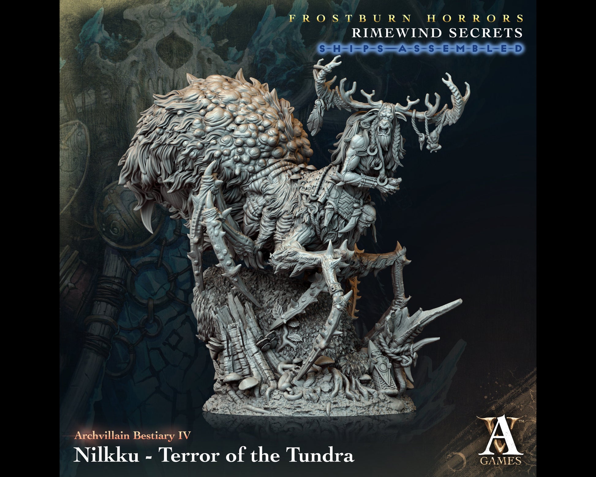 Nilkku, Terror of the Tundra - Rimewind Secrets - Highly Detailed Resin 8k 3D Printed Miniature