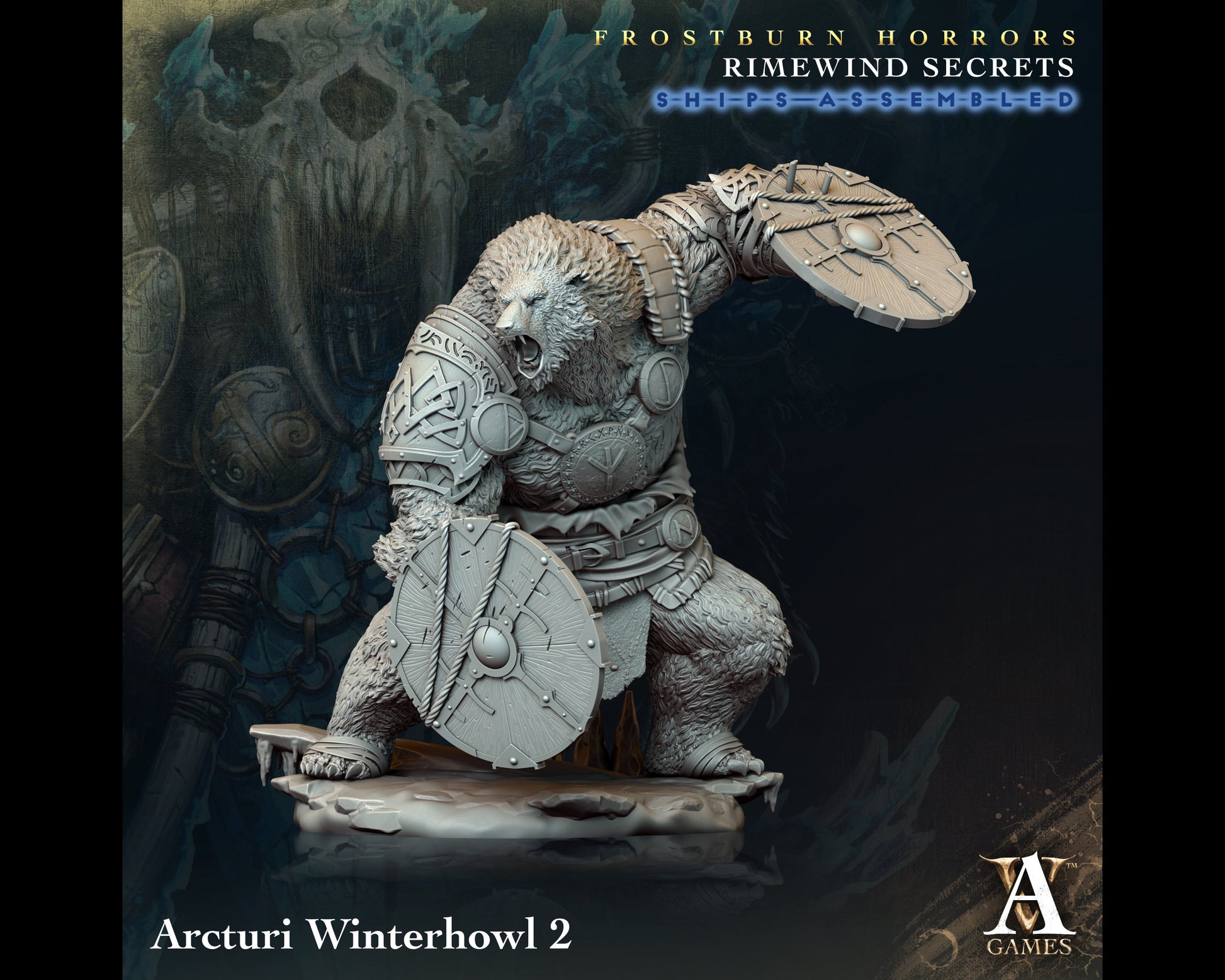 Arcturi Winterhowl 2 - Rimewind Secrets - Highly Detailed Resin 8k 3D Printed Miniature