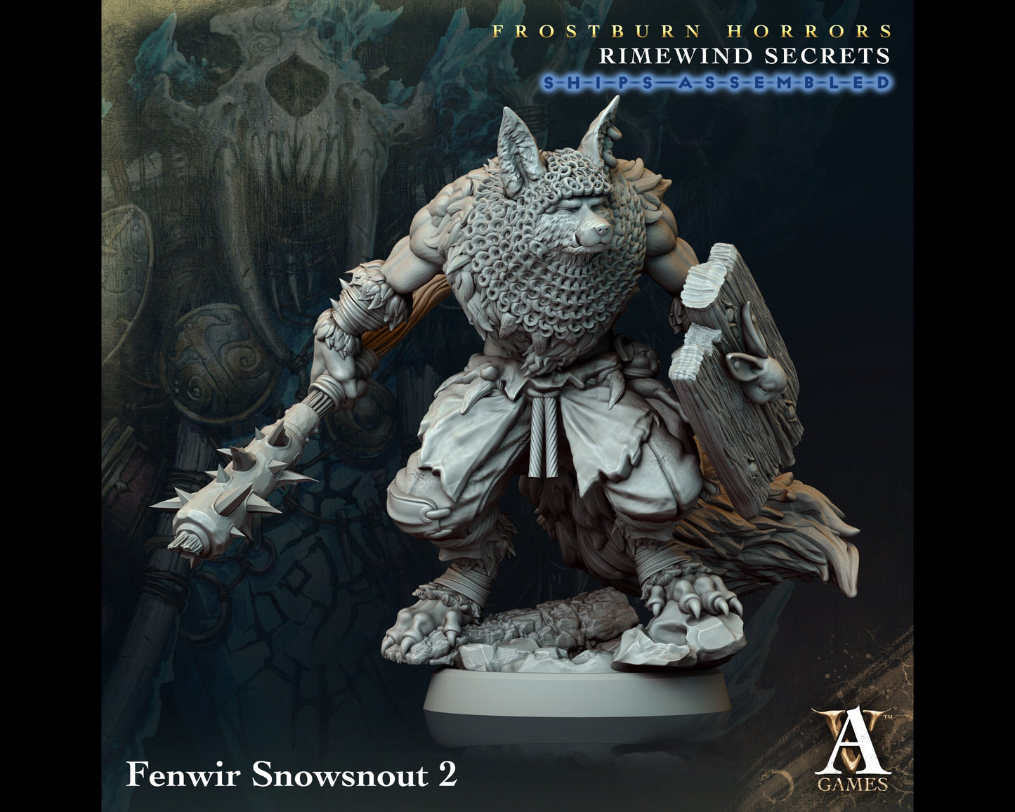 Fenwir Snowsnout 2 - Rimewind Secrets - Highly Detailed Resin 8k 3D Printed Miniature