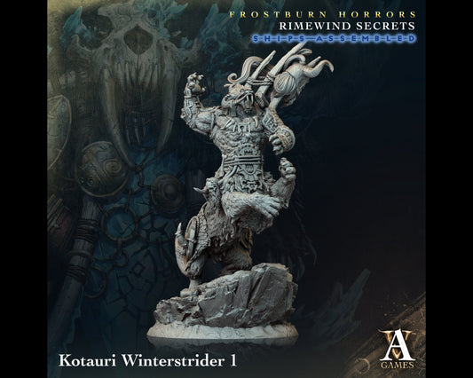 Kotauri Winterstrider 1 - Rimewind Secrets - Highly Detailed Resin 8k 3D Printed Miniature