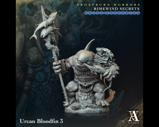 Urcan Bloodfin 3 - Rimewind Secrets - Highly Detailed Resin 8k 3D Printed Miniature