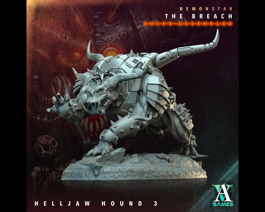 Helljaw Hound 3 - Demonstar: The Breach - Highly Detailed Resin 8k 3D Printed Miniature