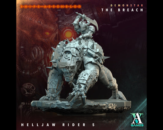 Helljaw Rider 5 - Demonstar: The Breach - Highly Detailed Resin 8k 3D Printed Miniature