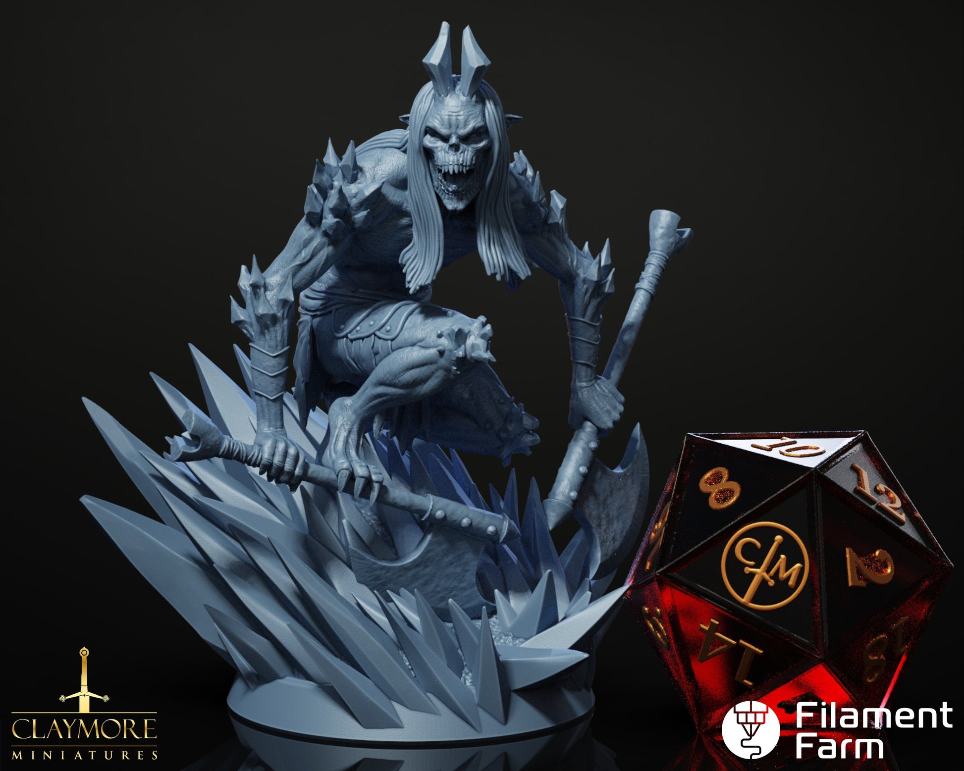 Frost Devil - The Frostwind War - Highly Detailed Resin 8k 3D Printed Miniature