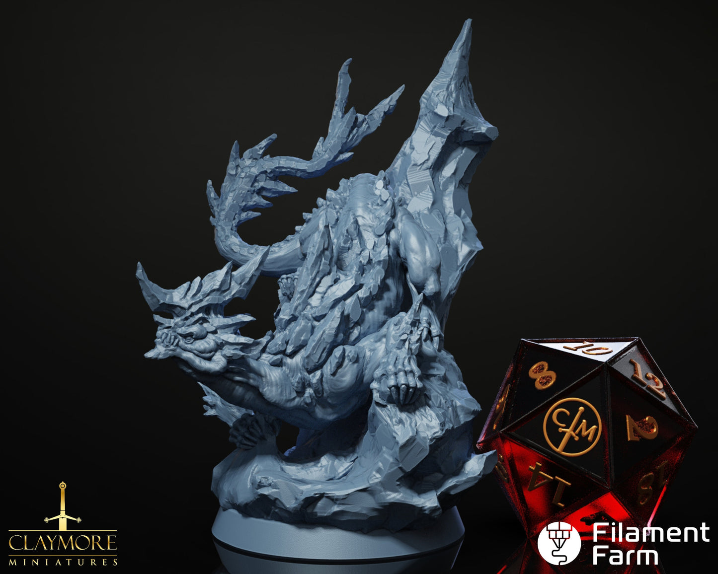 Frost Salamander - The Frostwind War - Highly Detailed Resin 8k 3D Printed Miniature