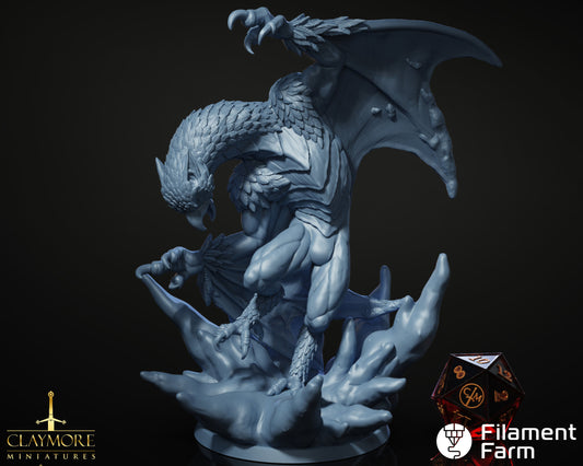 Frost Wyvern - The Frostwind War - Highly Detailed Resin 8k 3D Printed Miniature