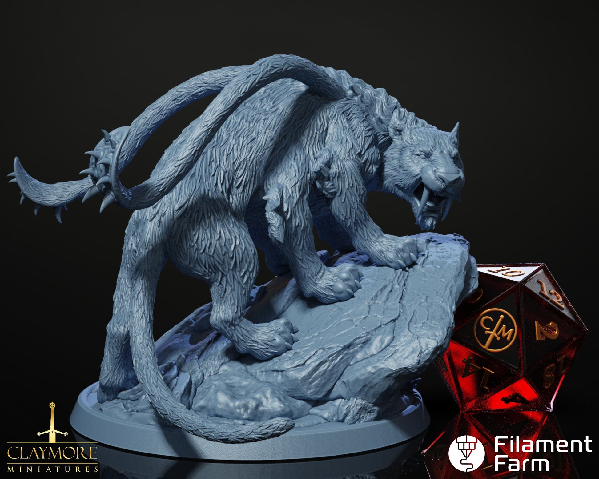 Tundra Stalker Beast - The Frostwind War - Highly Detailed Resin 8k 3D Printed Miniature